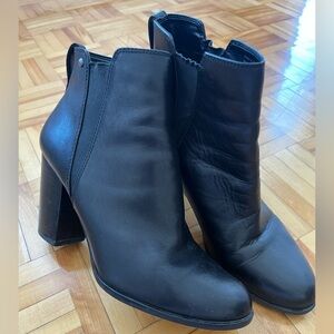 Aldo Black Leather Women's Ankle Boots